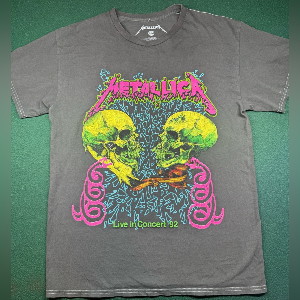 Metallica Live In Concert 92 Graphic Tee - Gray